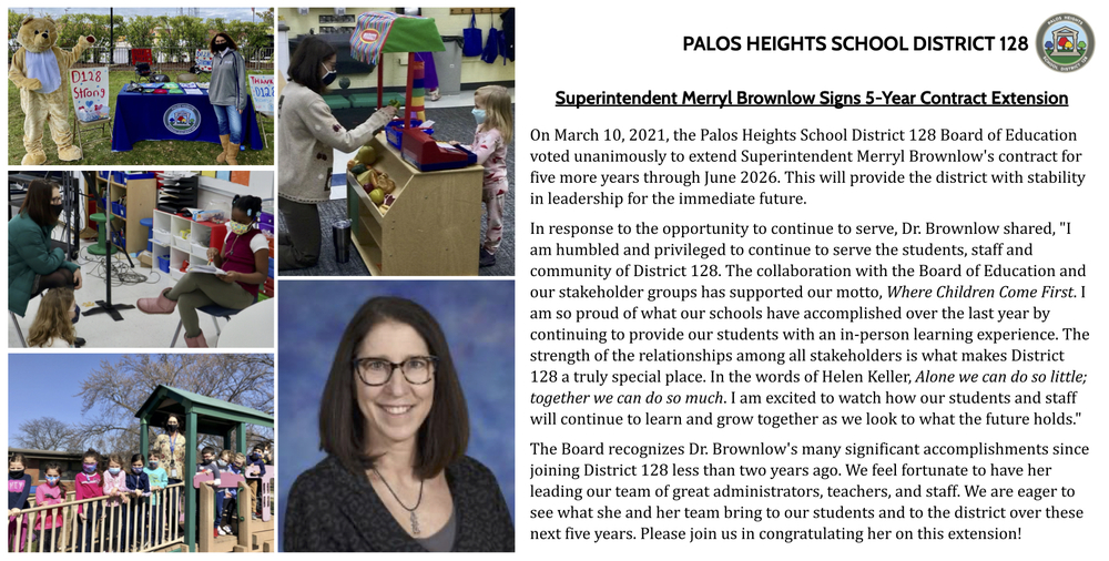 Superintendent Merryl Brownlow Signs 5-Year Contract Extension