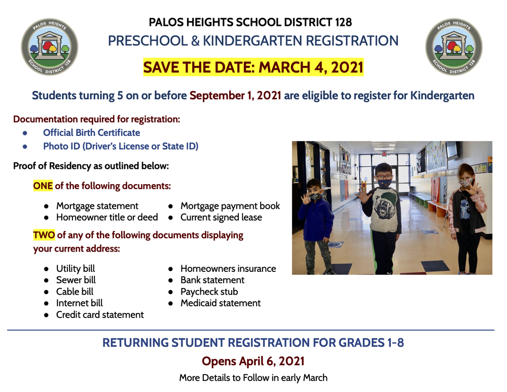 Preschool and Kindergarten Registration