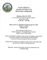 PHSD 128 Preschool Screening
